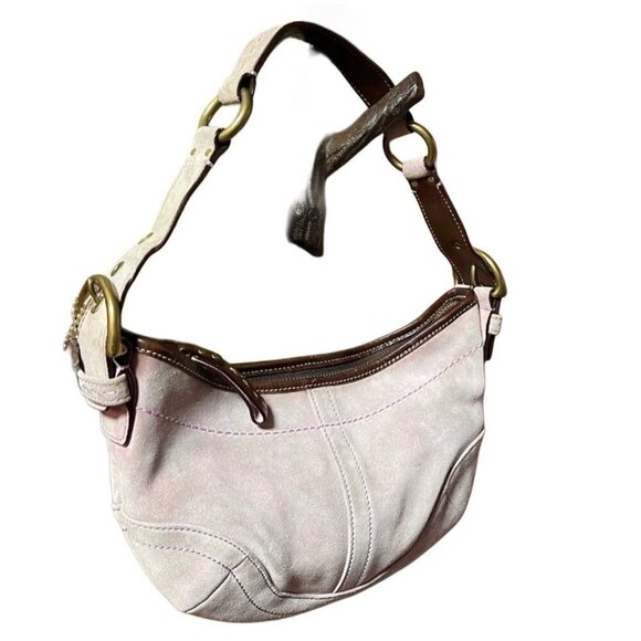 Coach Vtg Soho Hobo Bag Purple Suede Exterior 2154, Y2K Mini Trending 2000s - Picture 2 of 7